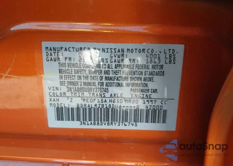 2024 Nissan Sentra Sr Xtronic Cvt из США, поврежденный, VIN 3N1AB8DV8RY376745